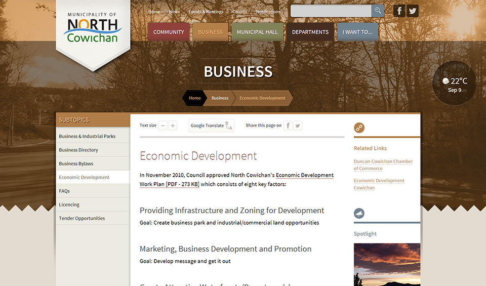 North Cowichan standard screenshot