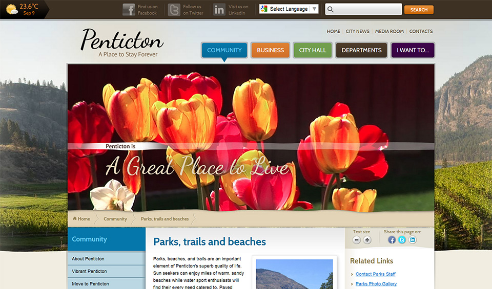 Penticton standard screenshot